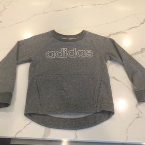 Girls sparkle glitter adidas sweatshirt Sz 7/8